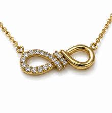 Sterling Silver Cubic Zirconia Infinity Necklace