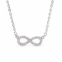 Sterling Silver Moissanite Infinity Pendant Necklace