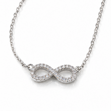 Sterling Silver Moissanite Infinity Pendant Necklace