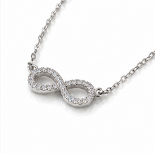 Sterling Silver Moissanite Infinity Pendant Necklace