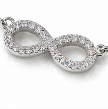 Sterling Silver Moissanite Infinity Pendant Necklace