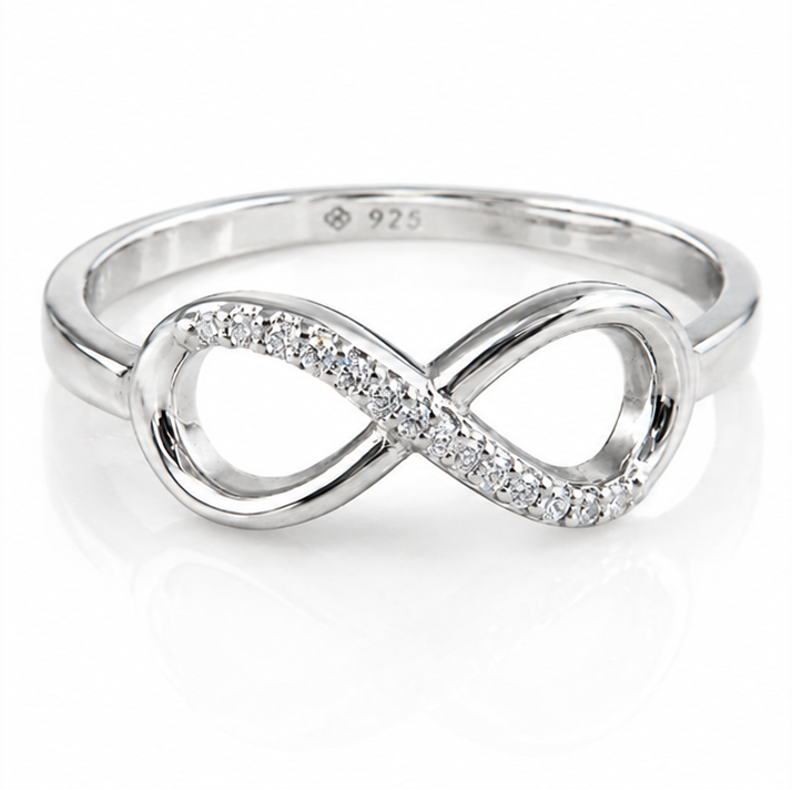 Sterling Silver Cubic Zirconia Infinity Ring