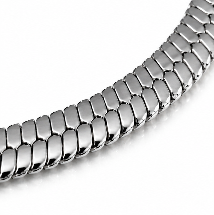 Men’s Stainless Steel Herringbone Chain Bracelet
