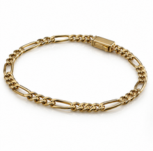Men’s Yellow Gold-Plated Sterling Silver Figaro Bracelet
