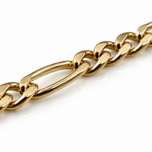 Men’s Yellow Gold-Plated Sterling Silver Figaro Bracelet