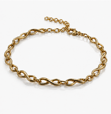 9ct Yellow Gold Infinity Link Bracelet