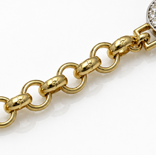9ct Yellow Gold Cubic Zirconia Double Heart Children's Bracelet