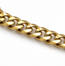 9ct Yellow Gold Cubic Zirconia Mum Curb Bracelet