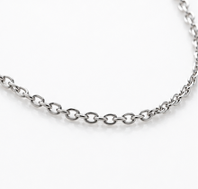 9ct White Gold Diamond-Cut Oval Belcher Chain