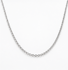9ct White Gold Diamond-Cut Oval Belcher Chain