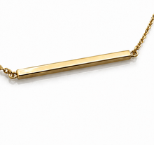 9ct Yellow Gold Bar and Circle Layered Necklace 17.5 Inch
