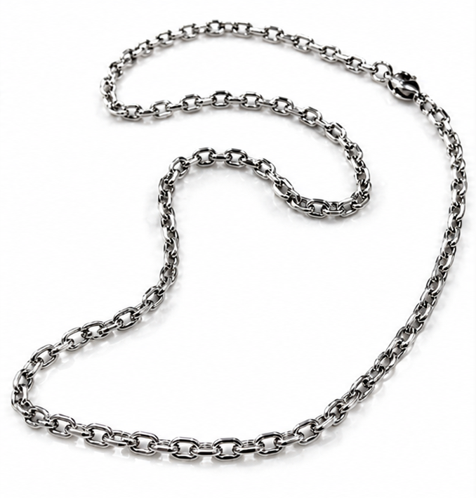 Fred Bennett Stainless Steel Cable Chain Necklace 50–55cm