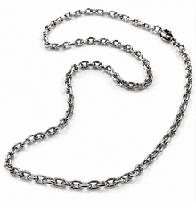 Fred Bennett Stainless Steel Cable Chain Necklace 50–55cm
