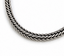 Fred Bennett Oxidised Sterling Silver Foxtail Chain