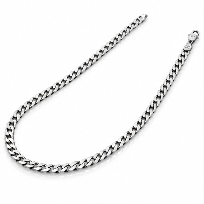 Fred Bennett Sterling Silver Diamond-Cut Curb Chain 56cm