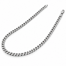 Fred Bennett Sterling Silver Diamond-Cut Curb Chain 56cm