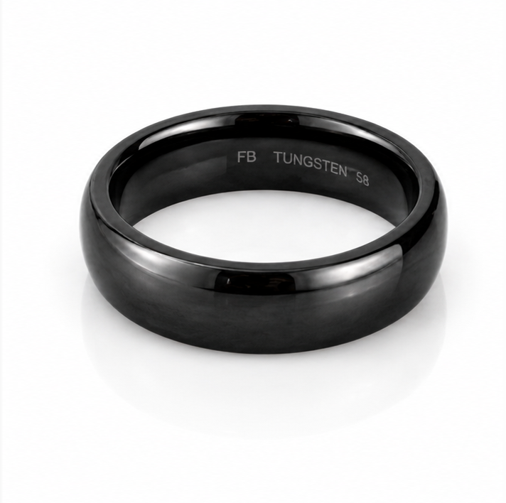 Fred Bennett Black-Tone Tungsten 8mm Band Ring