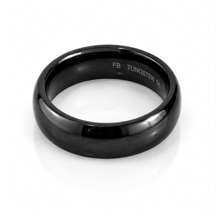 Fred Bennett Black-Tone Tungsten 8mm Band Ring