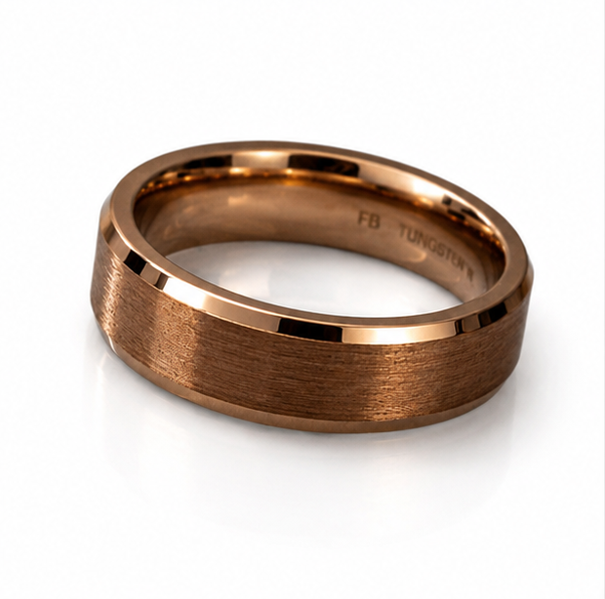 Fred Bennett Coffee-Tone Tungsten 8mm Band Ring