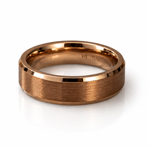 Fred Bennett Coffee-Tone Tungsten 8mm Band Ring