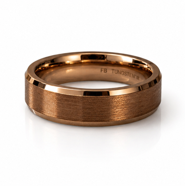 Fred Bennett Coffee-Tone Tungsten 8mm Band Ring