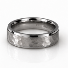 Fred Bennett Stainless Steel Hammered Finish Band Ring