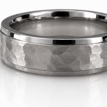 Fred Bennett Stainless Steel Hammered Finish Band Ring