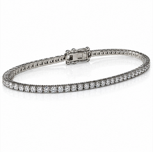 18ct White Gold Lab-Grown Diamond Tennis Bracelet