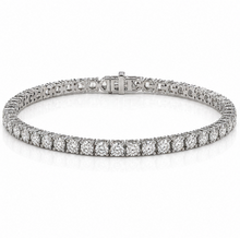 14ct White Gold 3ct Natural Diamond Tennis Bracelet 7 Inch