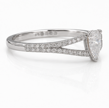 9ct White Gold 0.45ct Pear-Cut Split-Shoulder Diamond Engagement Ring