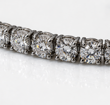 Sterling Silver Moissanite Half Tennis Slider Bracelet