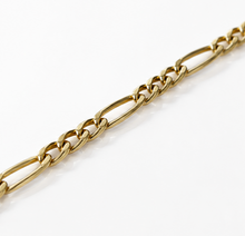 14ct Gold-Plated Sterling Silver Figaro Anklet 25cm