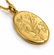 Laura Ashley Farlington Flowers Gold Plated Silver Pendant Necklace
