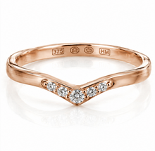 Rose Gold 0.12ct Five-Stone Shaped Diamond Wedding Ring
