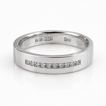 White Gold 0.17ct Natural Diamond Wedding Ring - 6mm