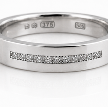 White Gold 0.17ct Natural Diamond Wedding Ring - 6mm