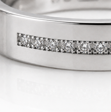 White Gold 0.17ct Natural Diamond Wedding Ring - 6mm