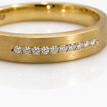 Yellow Gold 0.09ct Diamond Set Wedding Ring - 3.5mm