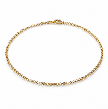 9ct Yellow Gold Round Belcher Chain Anklet 10 Inch