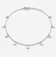 Sterling Silver Mini Disc Anklet 23–25cm