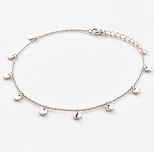 Sterling Silver Mini Disc Anklet 23–25cm