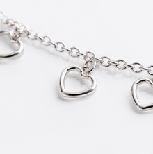 Sterling Silver Multi Heart Anklet 23–28cm