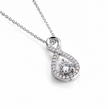 Diamonfire Sterling Silver 2ct Zirconia Infinity Necklace