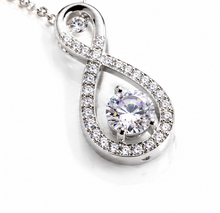 Diamonfire Sterling Silver 2ct Zirconia Infinity Necklace
