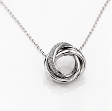 Diamonfire Sterling Silver Cubic Zirconia Triple Twist Necklace