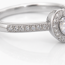 Diamonfire Sterling Silver Cubic Zirconia Heart Halo Ring