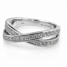 Diamonfire Sterling Silver Cubic Zirconia Crossover Ring