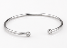 18ct White Gold 0.16ct Diamond Open Bangle Bracelet