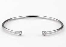 18ct White Gold 0.16ct Diamond Open Bangle Bracelet
