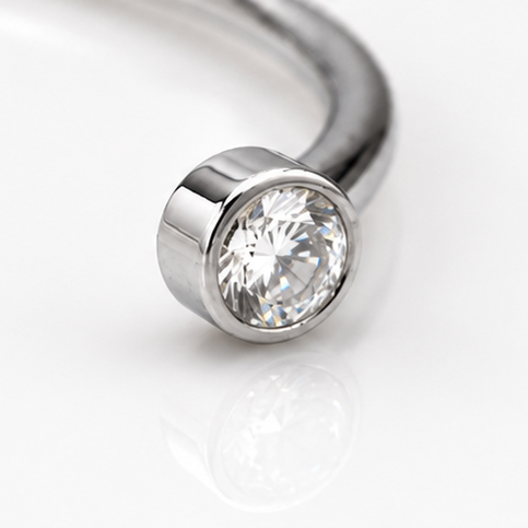 18ct White Gold 0.16ct Diamond Open Bangle Bracelet